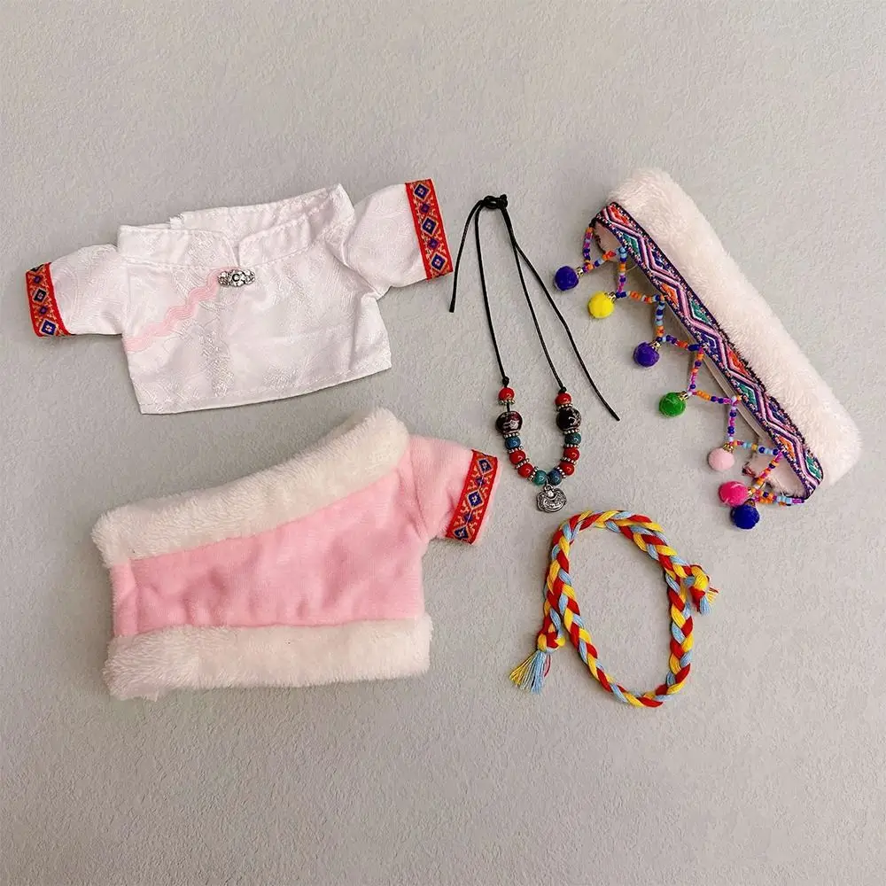New 20cm Cotton Suspender Pants Suspender Pants Doll Clothes Doll Miniature Dress Suit Clothing Set Girl Accessories