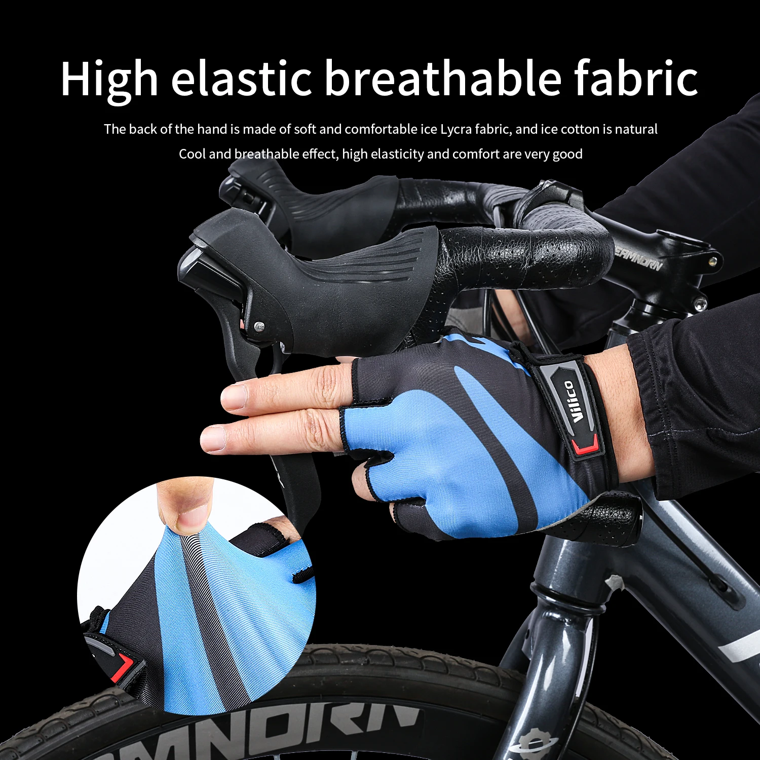 Half Finger Cycling Gloves Summer Bicycle Gloves Shock-absorption Breathable Mountain Bike MTB Gloves Cycling Accessories