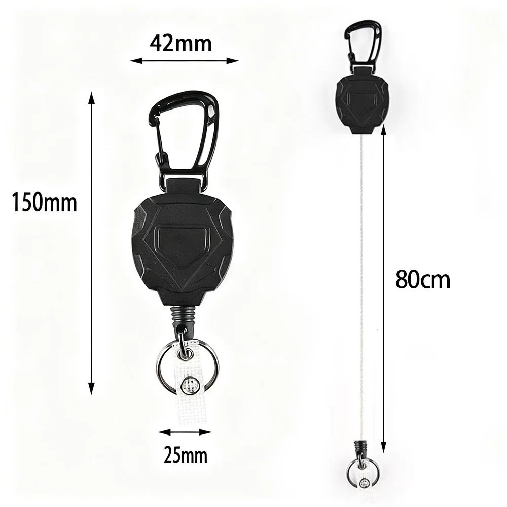 شارة بكرة كليب بطاقة الائتمان حلقة تسلق المفاتيح حافلة غطاء بطاقة حافظة قابل للسحب بكرة شارة الثقيلة حامل الهوية أدوات متعددة #5