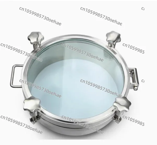 

304 Sanitary Grade Large Glass Pressure Manhole Stainless Steel Flange Sight Glass Window Visual Hand Hole Winemaking