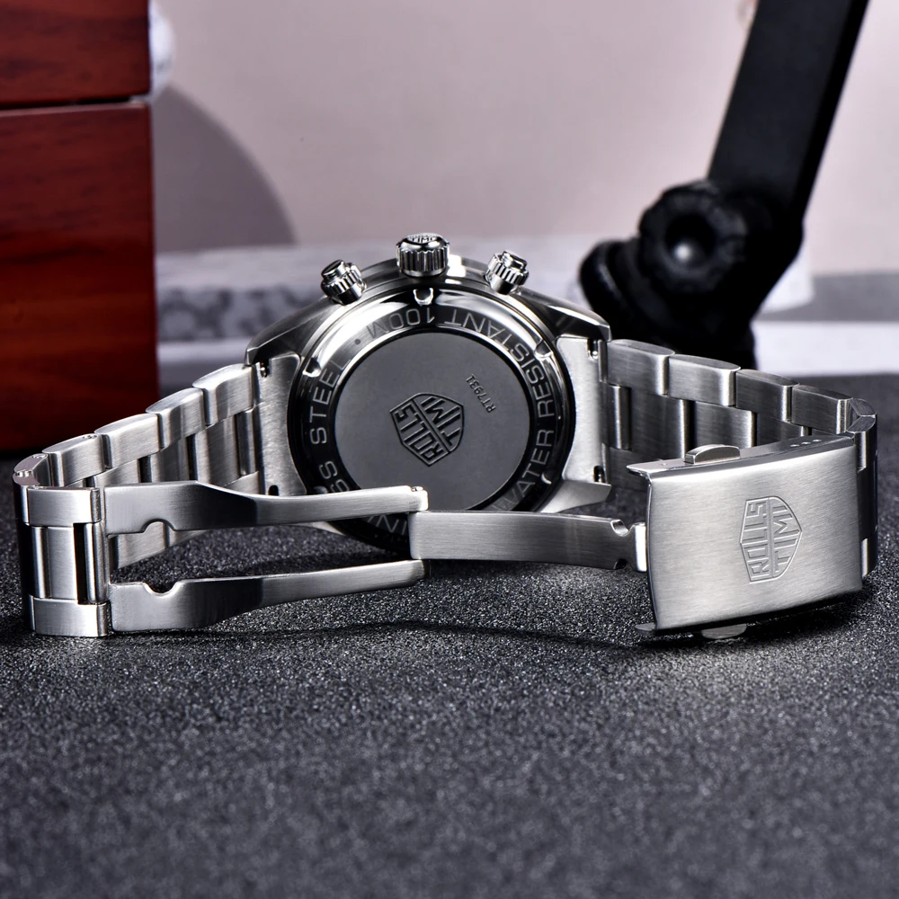 RollsTimi 2025 ساعات رجالية جديدة فاخرة رجل كوارتز ساعات المعصم كرونوغراف AR الياقوت مرآة مقاوم للماء ساعة رياضية هدية #6