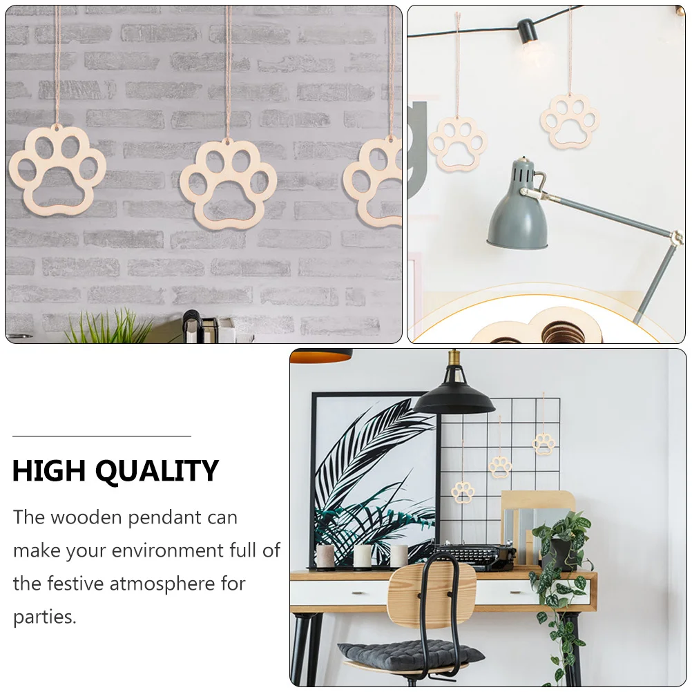 

30pcs Wood Slice Hanging Pendant Diy Craft Ornament For Festival Decor Wooden Crafts Hanging Embellishment