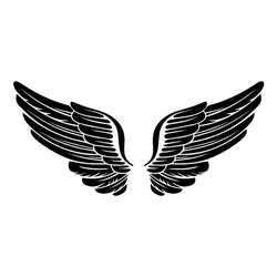 Creativity Angel Wings(Left & Right) Personality Whole Body Decoraiton Car  Sticker Waterproof and Sunscreenvinyl 18cm*8cm