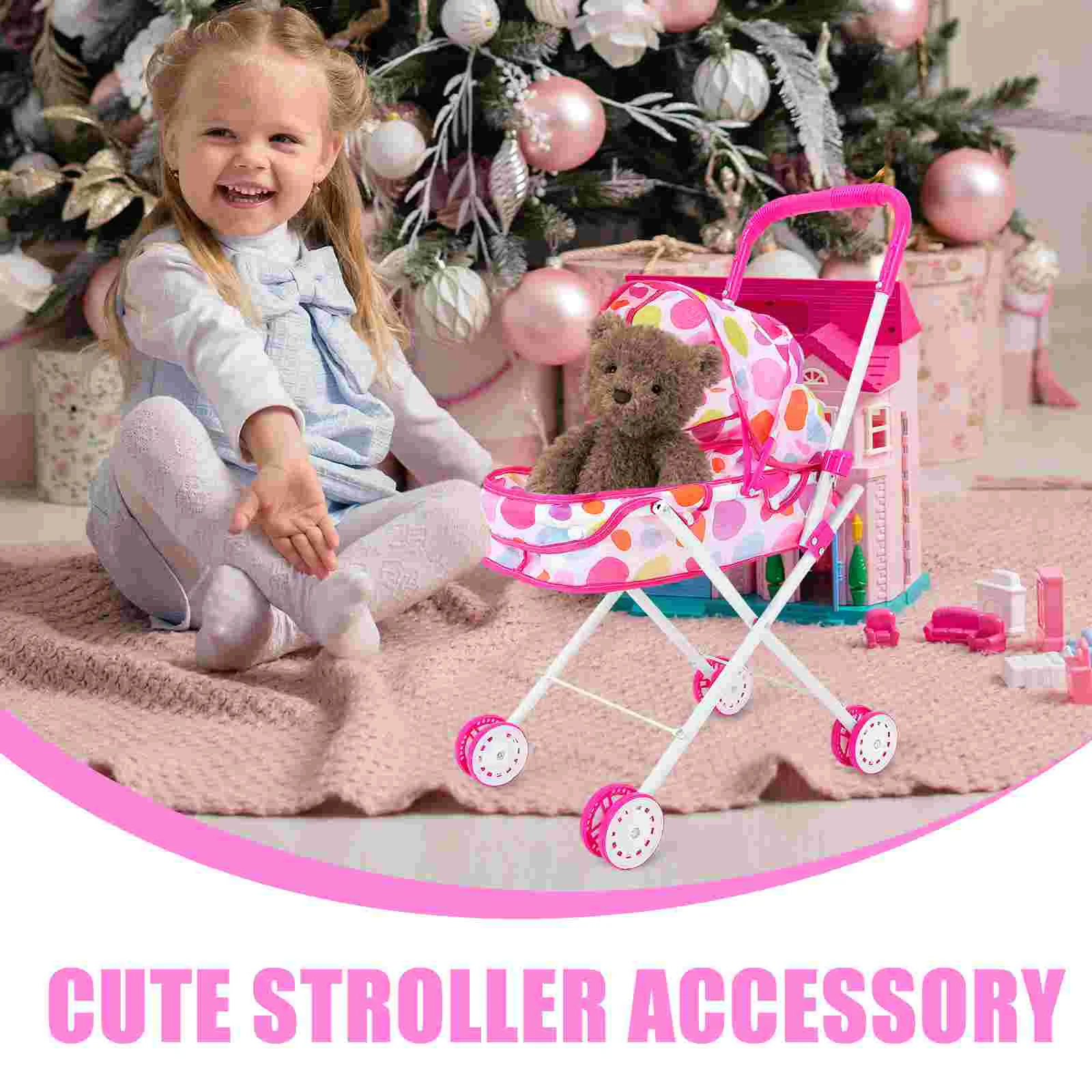 Stroller Toy Simulation Small Baby Accessories for Dolls House Play Game Infant Toys