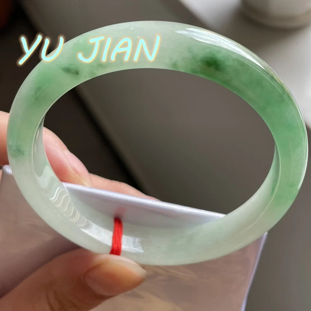 

Newest Hot Selling Jade Bangle Ice True Color Floating Green Jadeite Bracelet Exquisite Handring High Quality Fine Jewelry