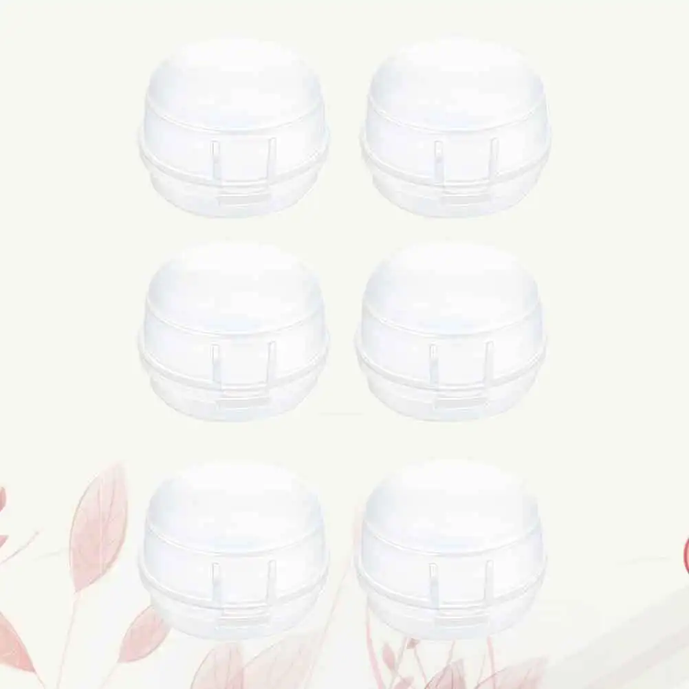 6 قطعة مقبض موقد غاز يغطي حماية سلامة الطفل واضح للإزالة غير لاصق الموقد حامي للمنزل المطبخ استخدام الأبيض