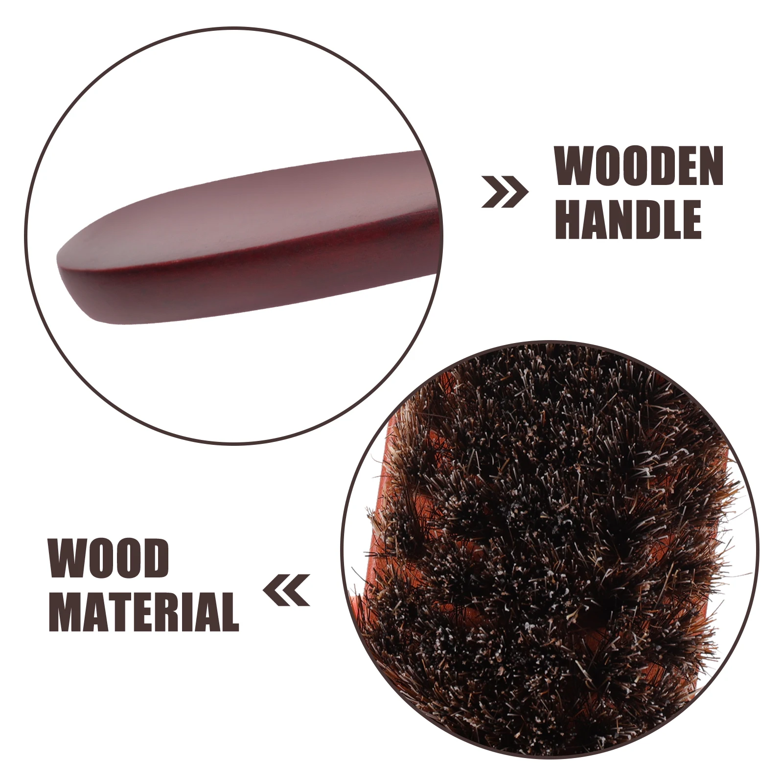 

3pcs Horsehair Shoe Brush Kit For Boots Bags Sofas Premium Long Handle Wood Grip Suede Cleaning Tool No Scratch