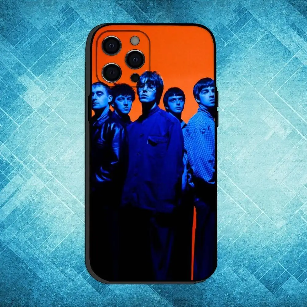 Custodia per telefono Rock Band O-Oasis per iPhone17,16,15,14,13,12,11 Plus,Pro Max Cover nera morbida
