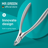 MR.GREEN Pinzas para cutículas, tijeras para cutículas innovadoras, cortaúñas con resorte incorporado, recortador, producto para eliminar la piel muerta, herramienta de manicura y belleza