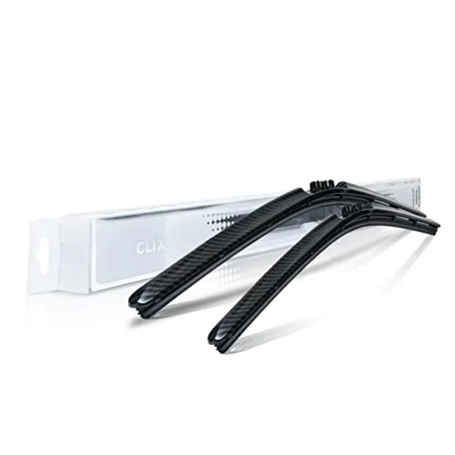

ClixWipers 22" + 22" Fiber All Weather Automotive Replacement Windshield Wiper Blades, Passenger and Driver Side Winter Wiper B
