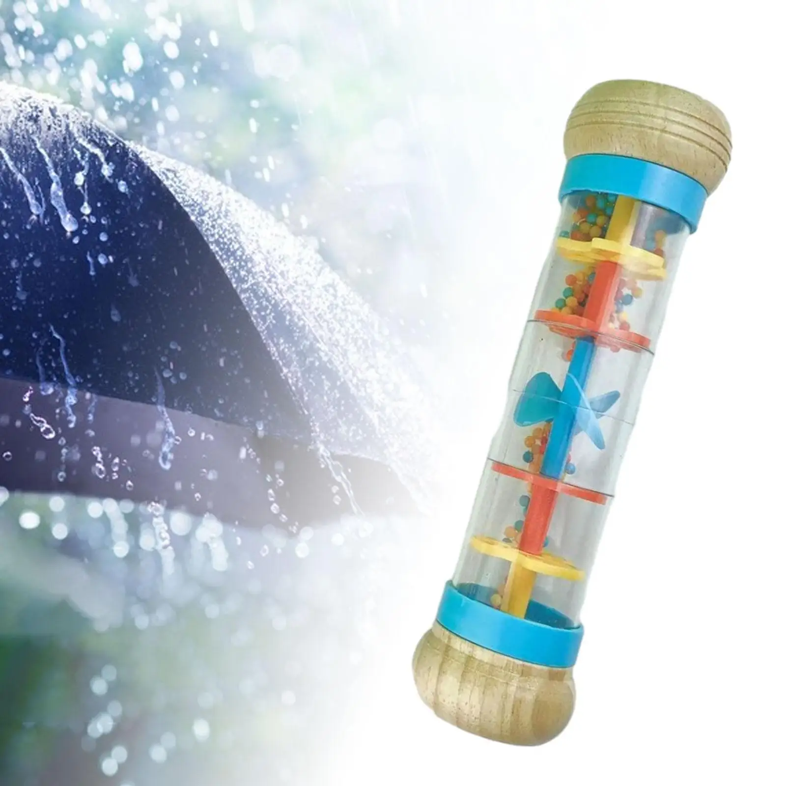 Rainstick Shaker Toy Musical Instrument Toy Lightweight Raindrop Baby Rattle Shaker for Observation Home Early Education Car Boy