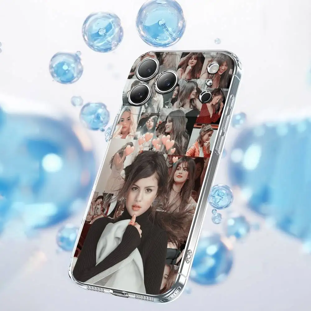 Custodia per telefono S-Selena Gomez per iPhone 17,16,15,14,13,12,11,Plus,Pro,Max,Plus,E,Air,Mini Cover trasparente