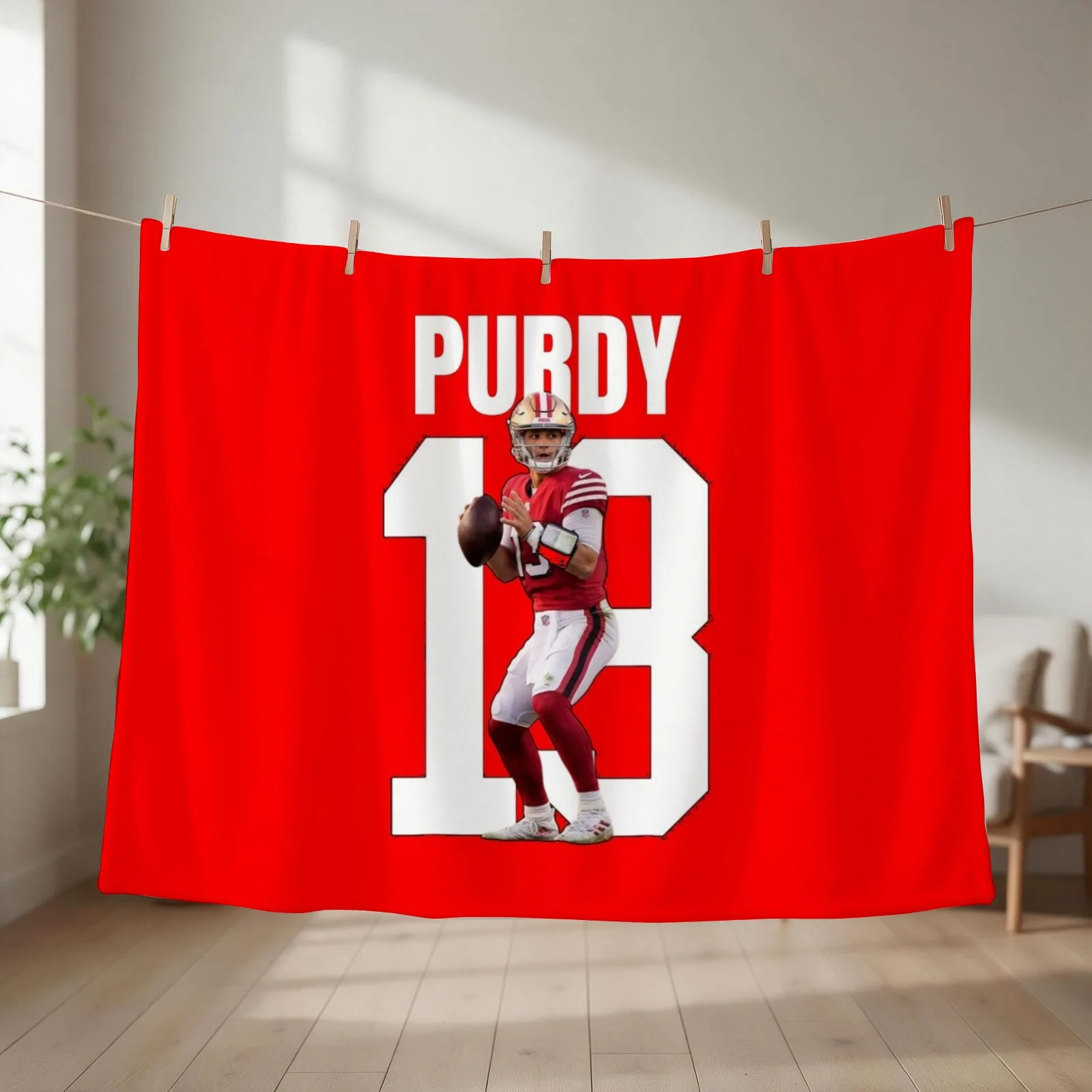Brock Purdy Throw Blanket