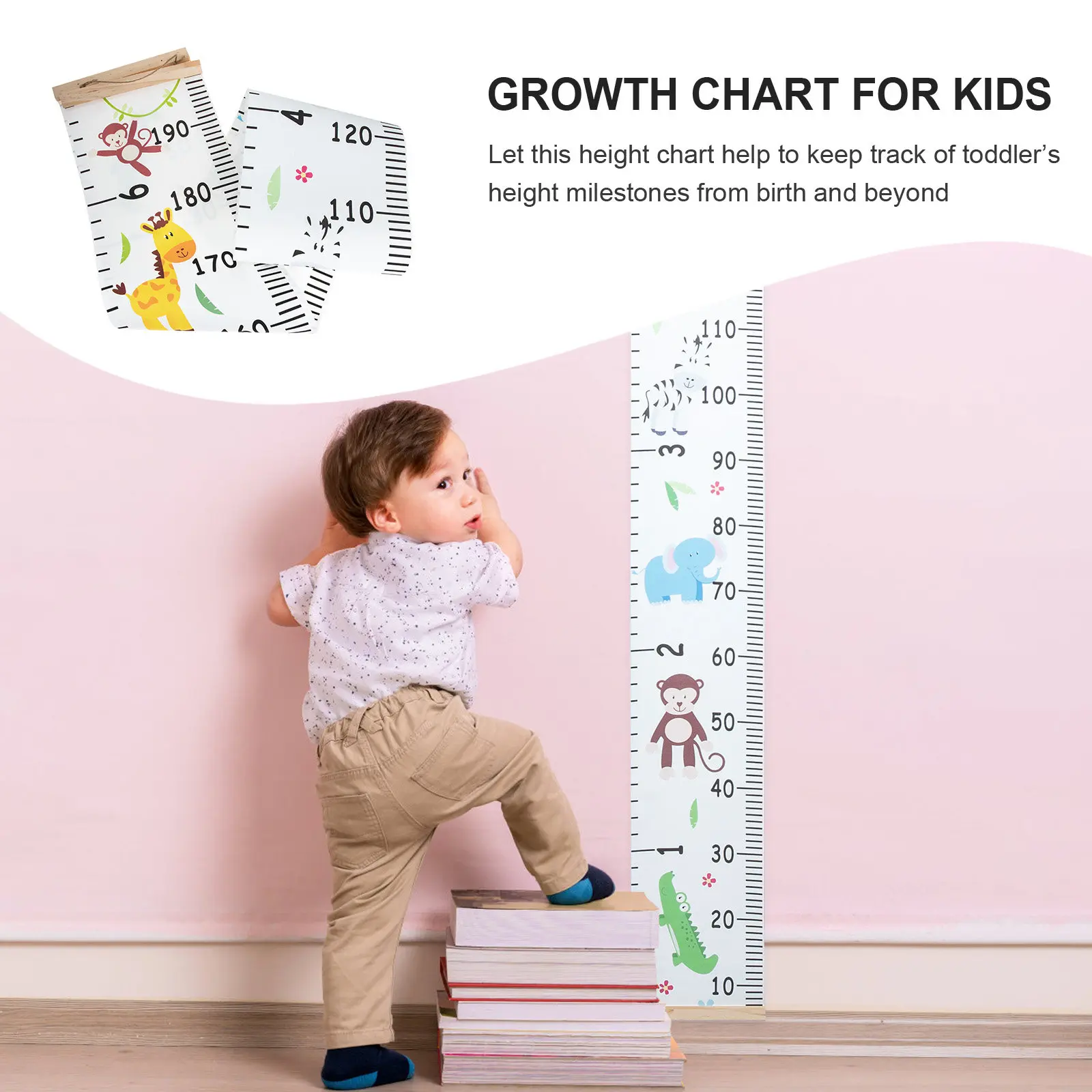 

Baby Height Chart Wall Measurement Kids Growth Chart Canvas Ruler Portable Kids Room Decor Child Growth Tracker