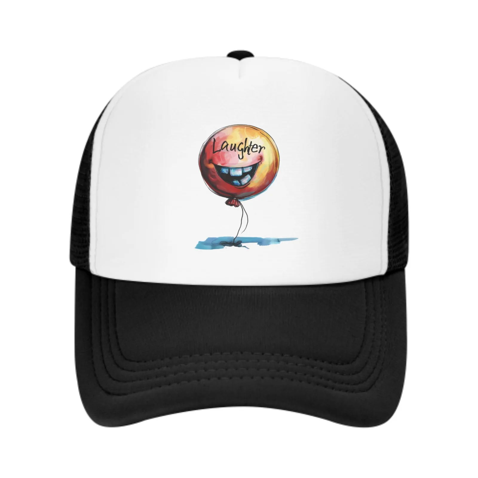 Balloon Laugh Baseball Caps Fashion Trucker Hat Unisex Mesh Caps for Women Men Outdoor Leisure Travel Neutral Sunshade