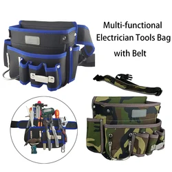 New Multi-functional Electrician Tools Bag Waist Pouch Belt Storage Holder Organizer Garden Tool Kits Waist Packs Oxford Cloth