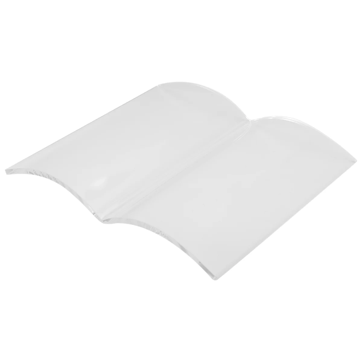 A62X Book Shaped Stand Acrylic Transparent Book Display Shelf Home Art Decoration Desktop Magazines Recipe Storage Shelf