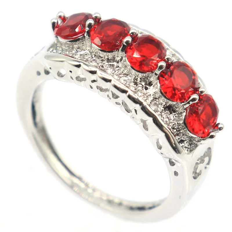 

5g Real 925 Solid Sterling Silver Rings Customized Green Emerald London Blue Topaz Purple Amethyst Red Blood Ruby