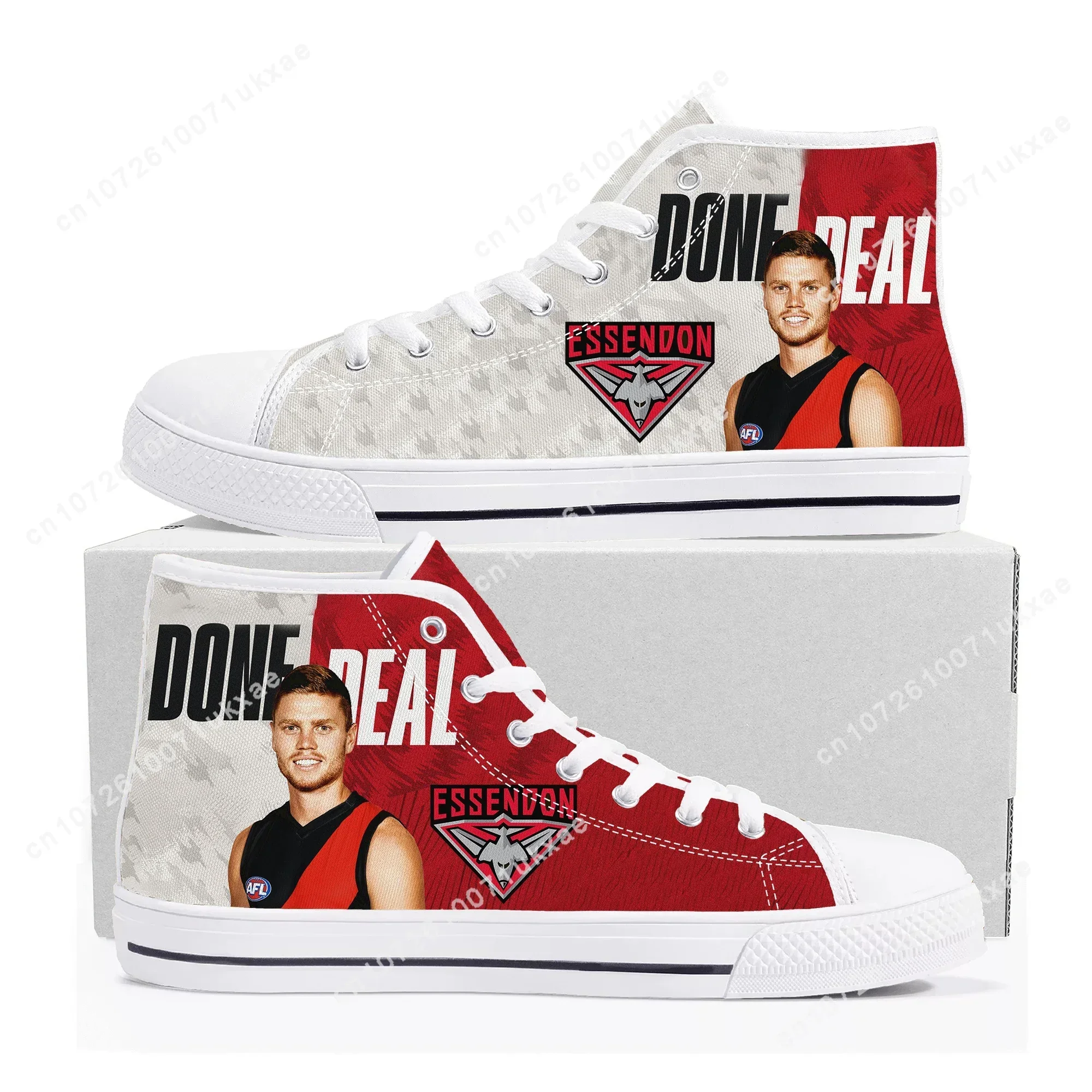 Essendon-Zapatillas deportivas de lona para hombre y mujer, calzado deportivo de alta calidad con diseño de bombarderos de fútbol australiano, estilo informal, personalizado