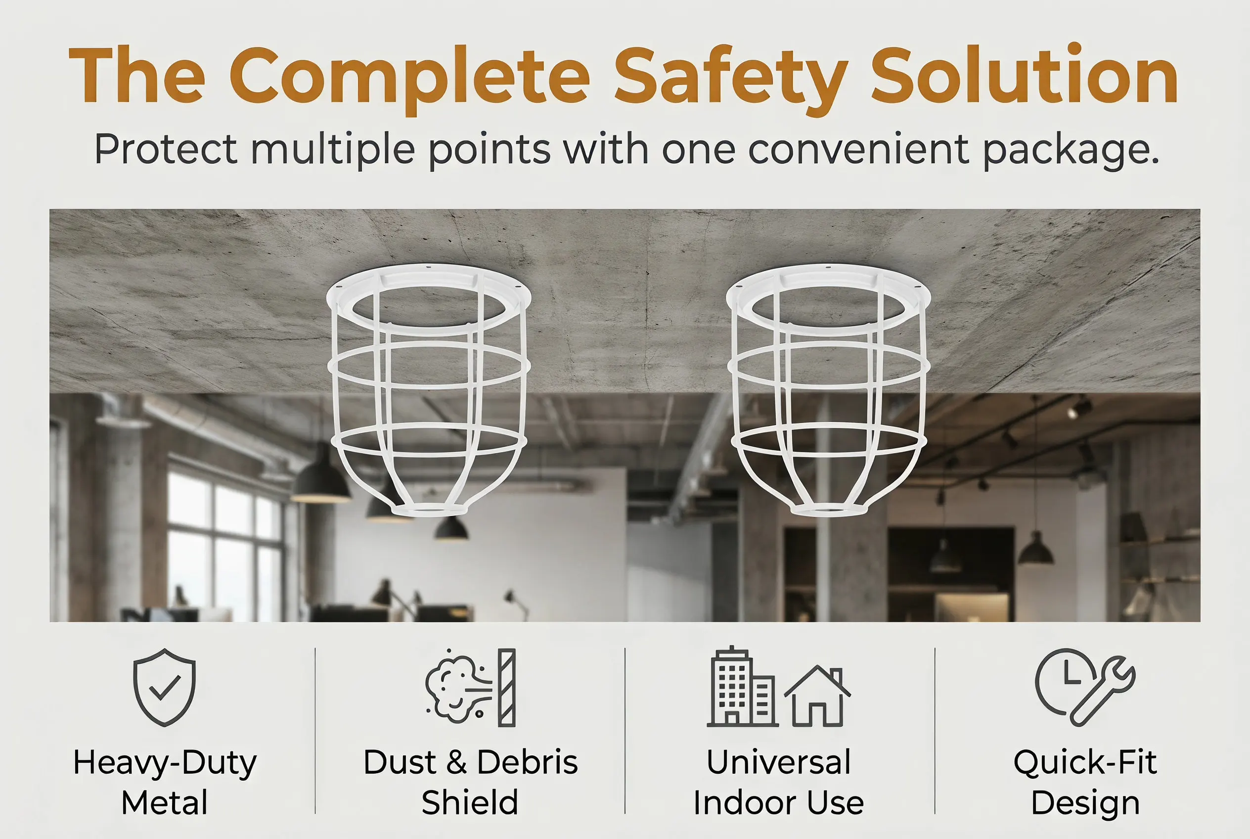 2Pcs Fire Smoke Sensor Net Cover Sturdy Metal Bracket Easy Install Debris Protection Comprehensive Safety Guard for Smoke