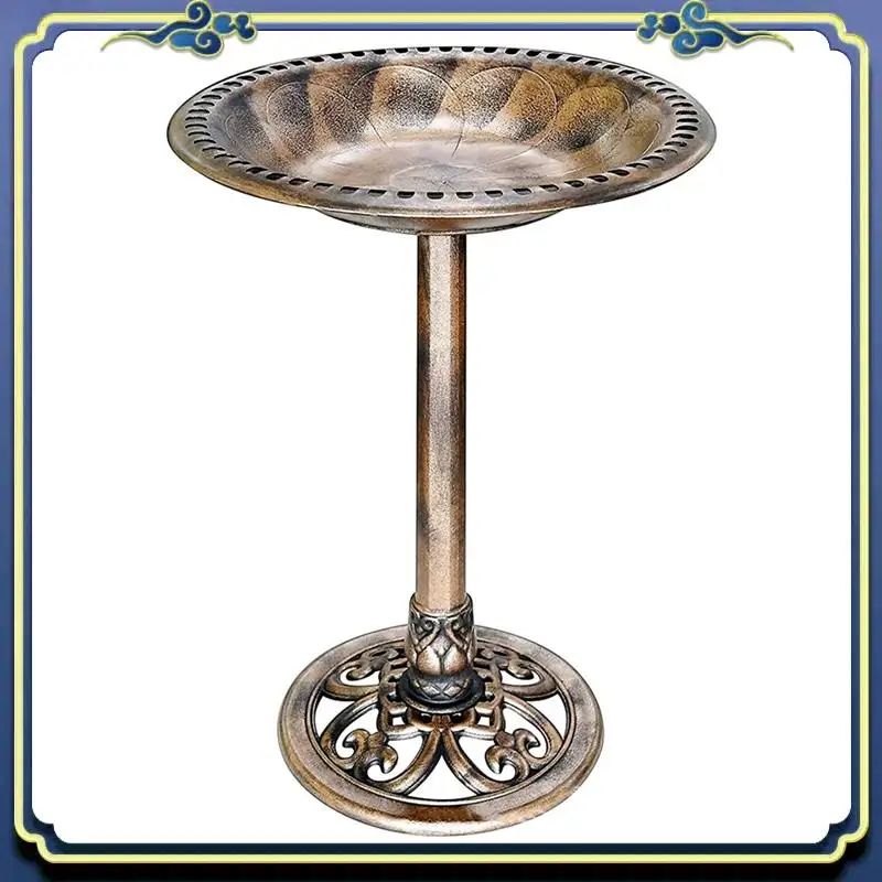 1 Piece Bird Feeder Spring And Summer Garden Bird Bath Landscape Ornaments As Shown PP With Ground Bird Feeder B