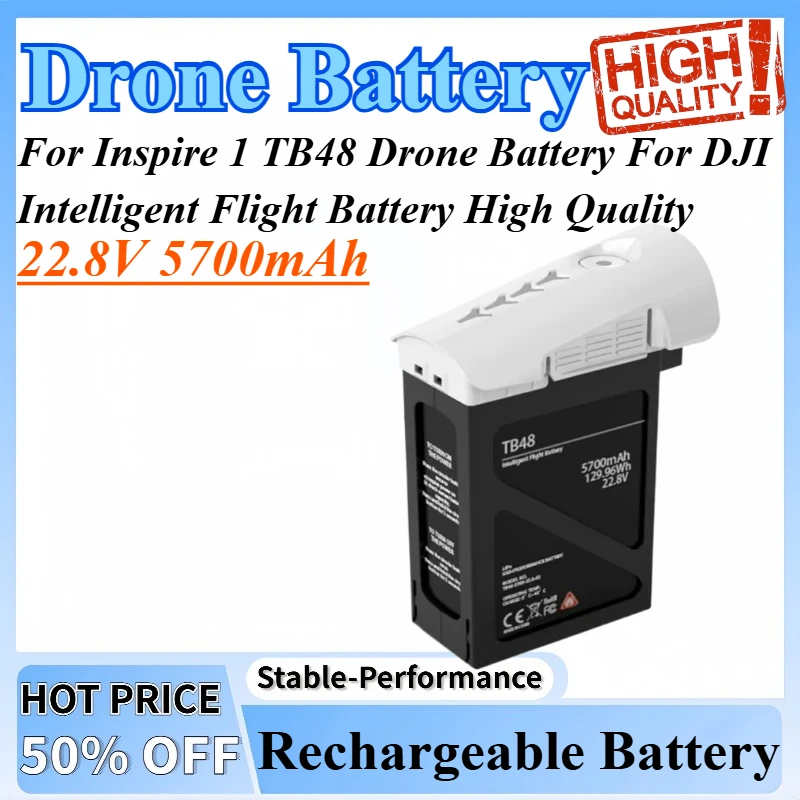 

22.8V 5700mAh Rechargeable Lithium Battery For Inspire 1 TB48 Drone Battery For DJI Intelligent Flight Battery High Quality