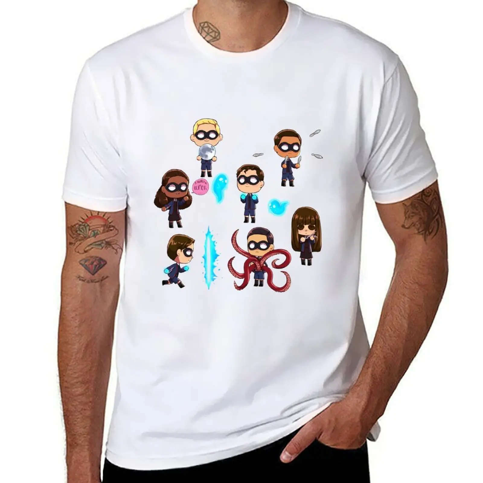 

Chibi hargreeves set T-Shirt g man t shirts for men t shirts for man pack white T-Shirt