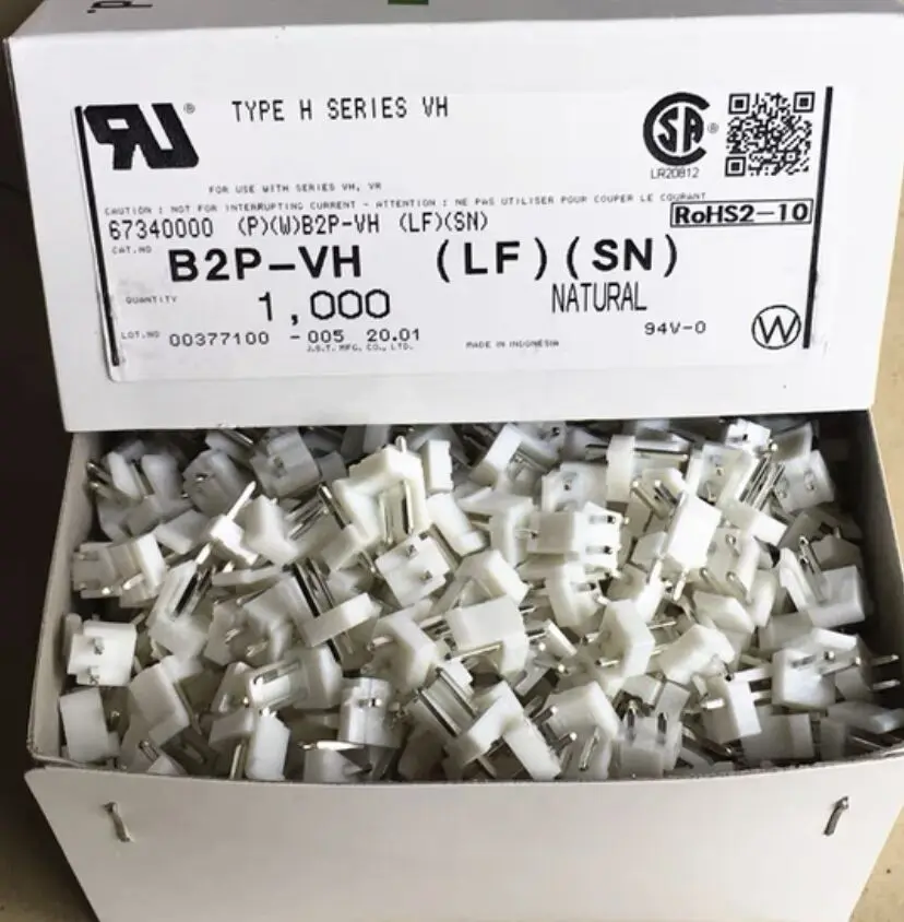 

50pcs/lot B2P-VH(LF)(SN)3.96mm legs width -2Pin - Connector 100% New and Original