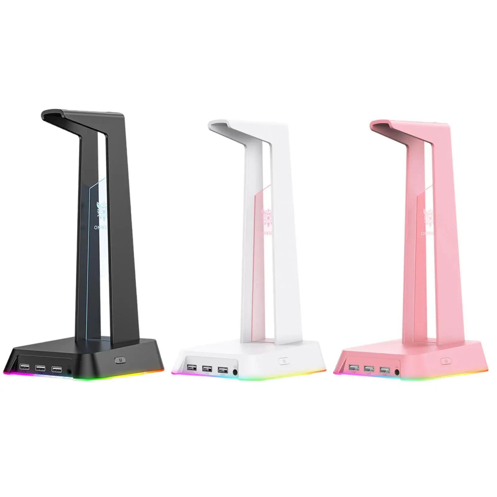 RGB-Kopfhörerständer mit 3,5-mm-Universalhalterung für Office Desktop PC Home