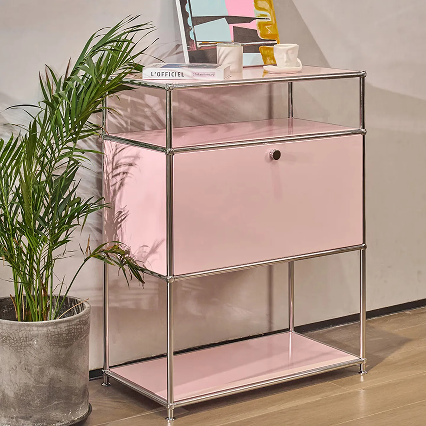 Low cabinet bedroom kitchen furniture dining side storage medieval bucket cabinet Bauhaus living room storage module combination
