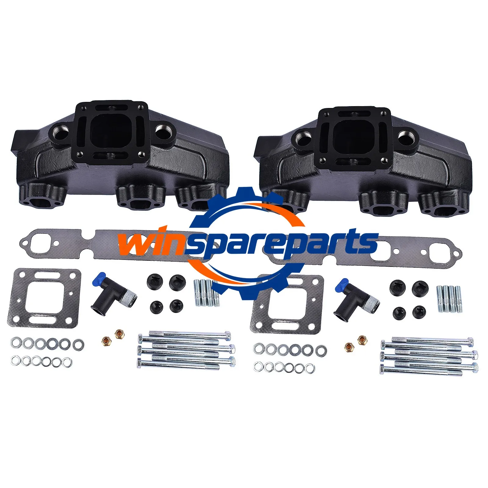 2Pcs Exhaust Manifold For Mercruiser Sierra Marine 4.3L 99745 99746 99746A17 New