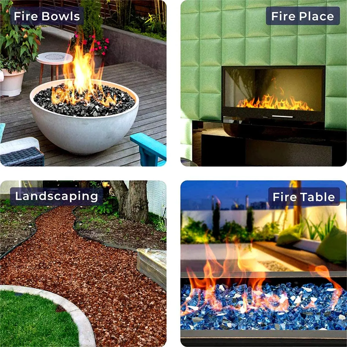 Tabletop Ethanol Fireplace Diamond Shape Table Top Fire Pit Indoor Outdoor Concrete Tabletop Fire Pit Bowl view 5