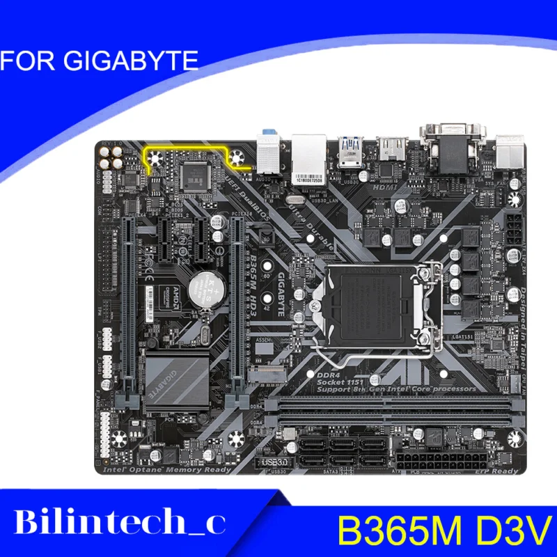 FOR GIGABYTE B365M D3V M-ATX DDR4 1151PIN 32GB Motherbroad Test ok