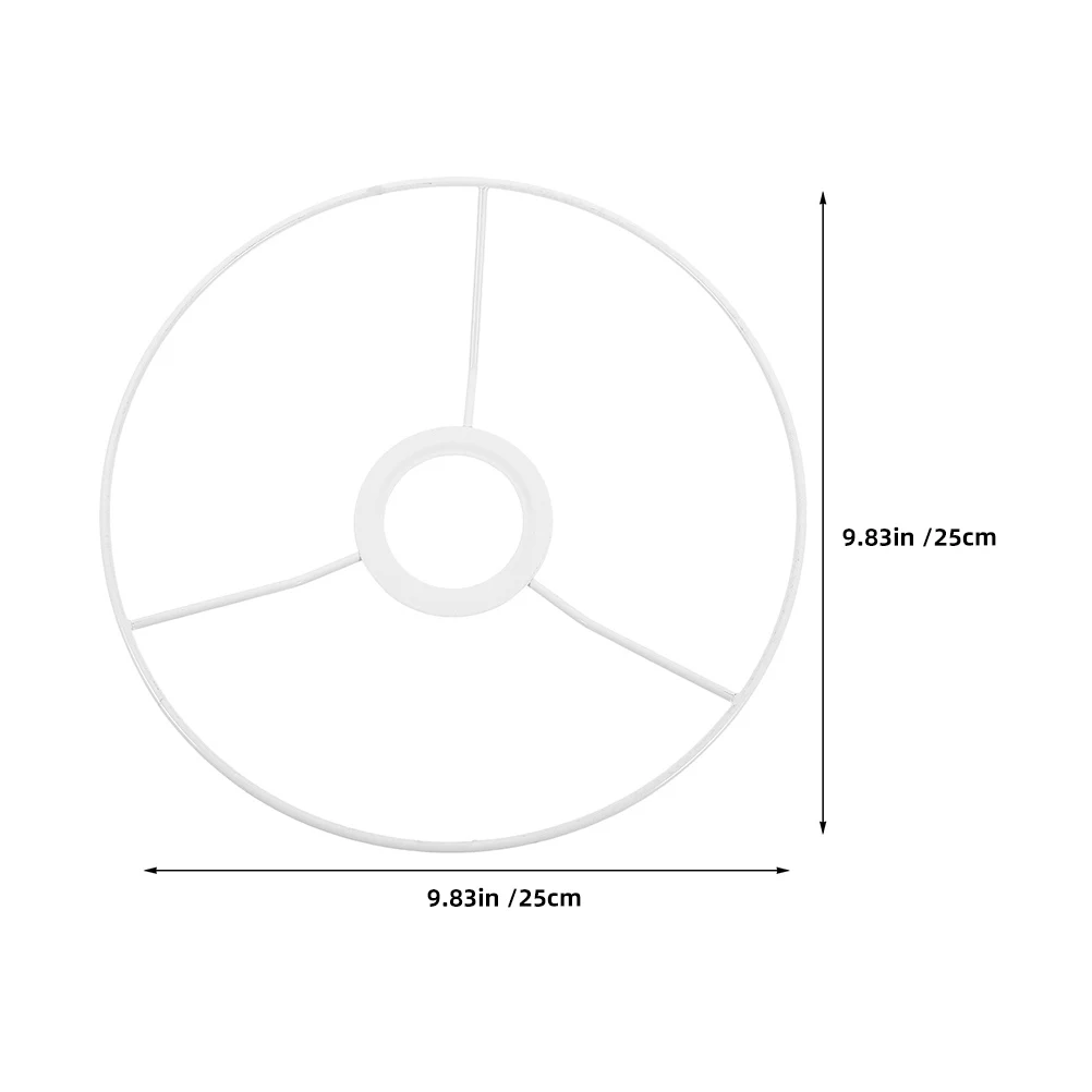 1Pair Round Lampshade Frame Durable Metal Ring Lamp Shade Holder DIY Repair Light Fixture Accessories Lamp Shade Frame DIY