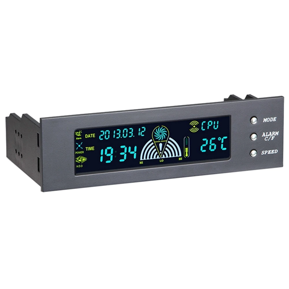 SMIEA 5,25-дюймовый регулятор скорости вентилятора, корпус компьютера, термостат вентилятора, вечный календарь, экран дисплея, отсек для привода корпуса компьютера