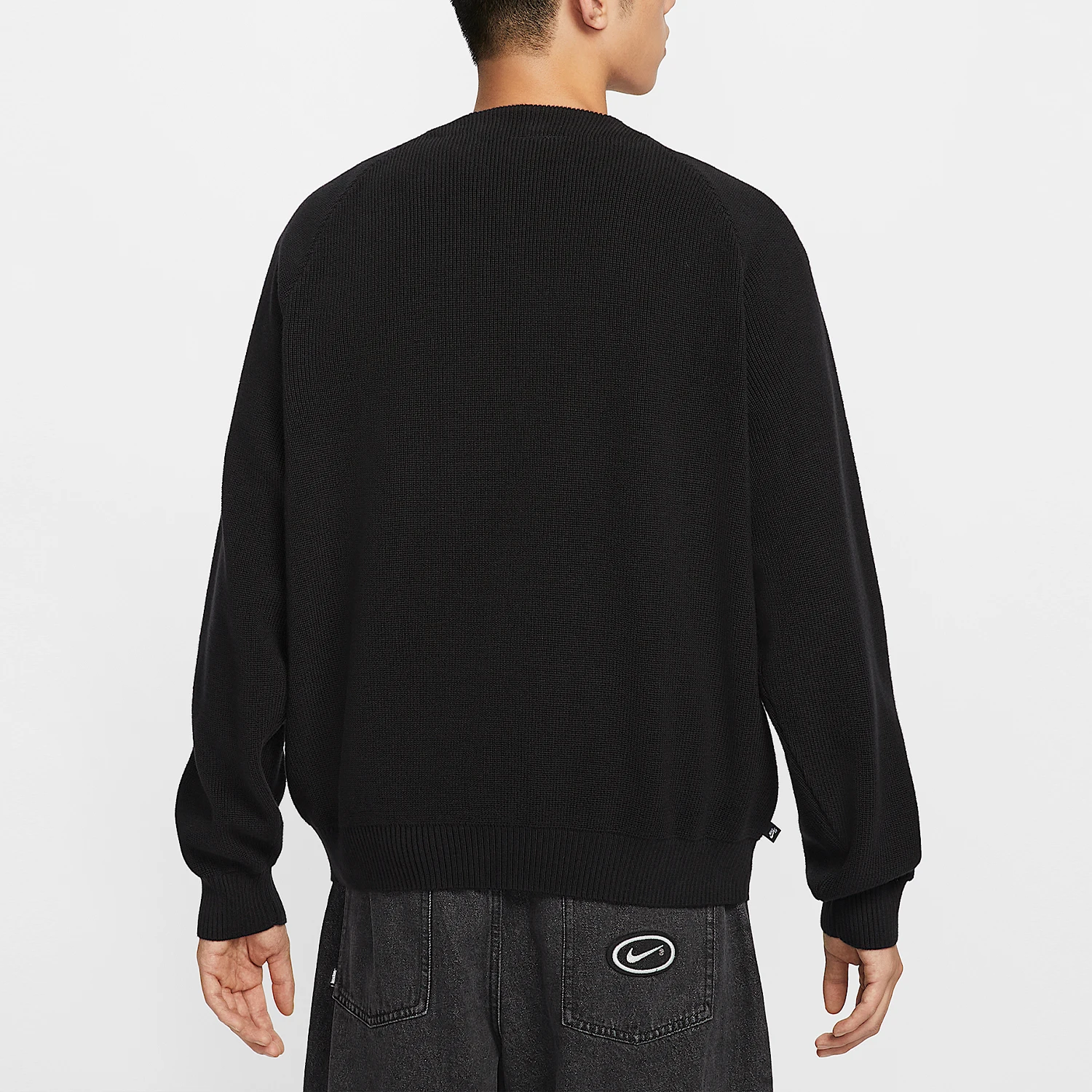Nike genuine Mens Knit Embroidered Long Sleeve Cardigan HV0259-010