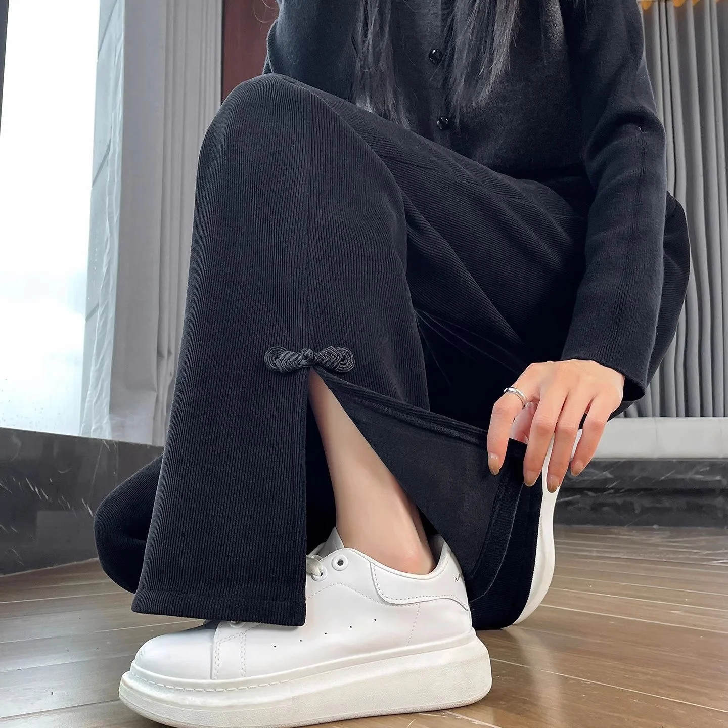 

Женские хлопковые брюки с принтом в стиле Kawaii Harajuku, корейский городской стиль, милые, с цветными вставками, розовые, фиолетовые, белые, длинные