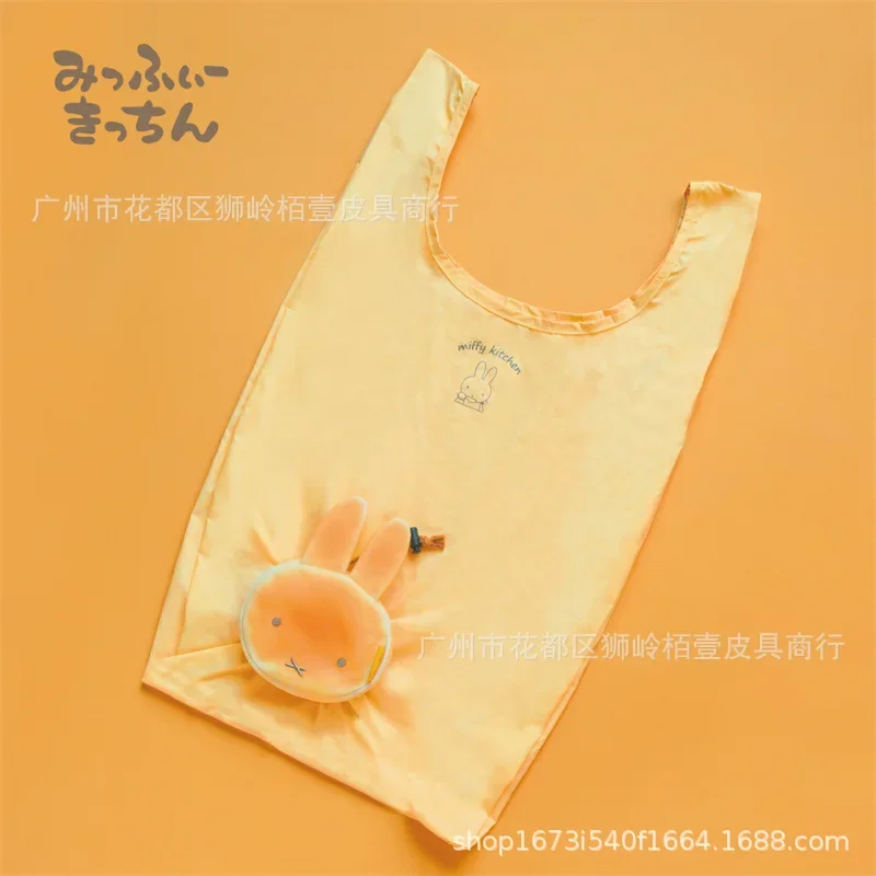 Miffy Cartoon Cute Creative Fashion Reusable Shopping Bag Foldable Storage Bag Portable Market Tote Bag Eco Friendly Lightweight