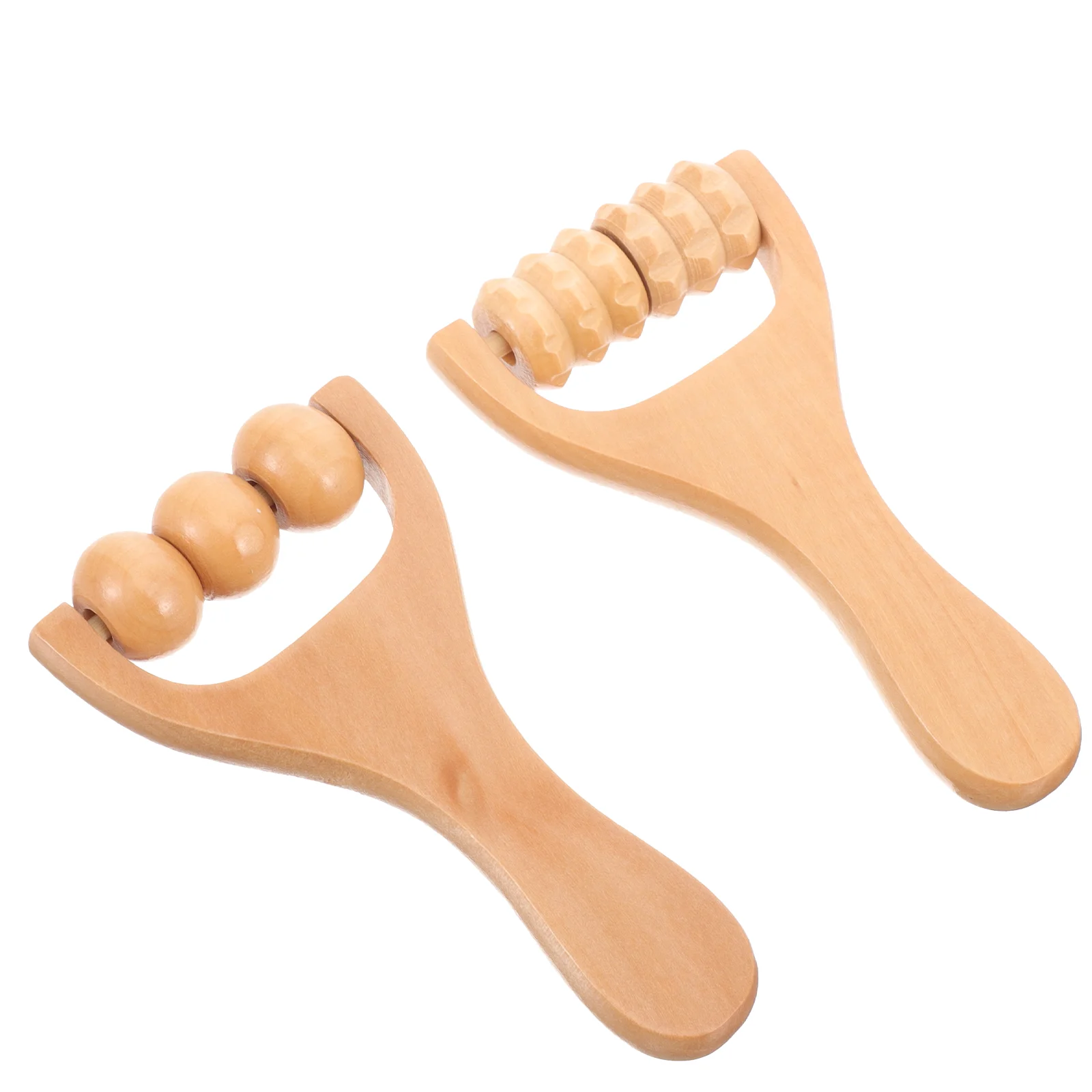 2 Pcs Massage Tools Professional Massager Small Shoulder Reusable Foot Handheld Compact Daily Use Wooden Convenient Acupoint