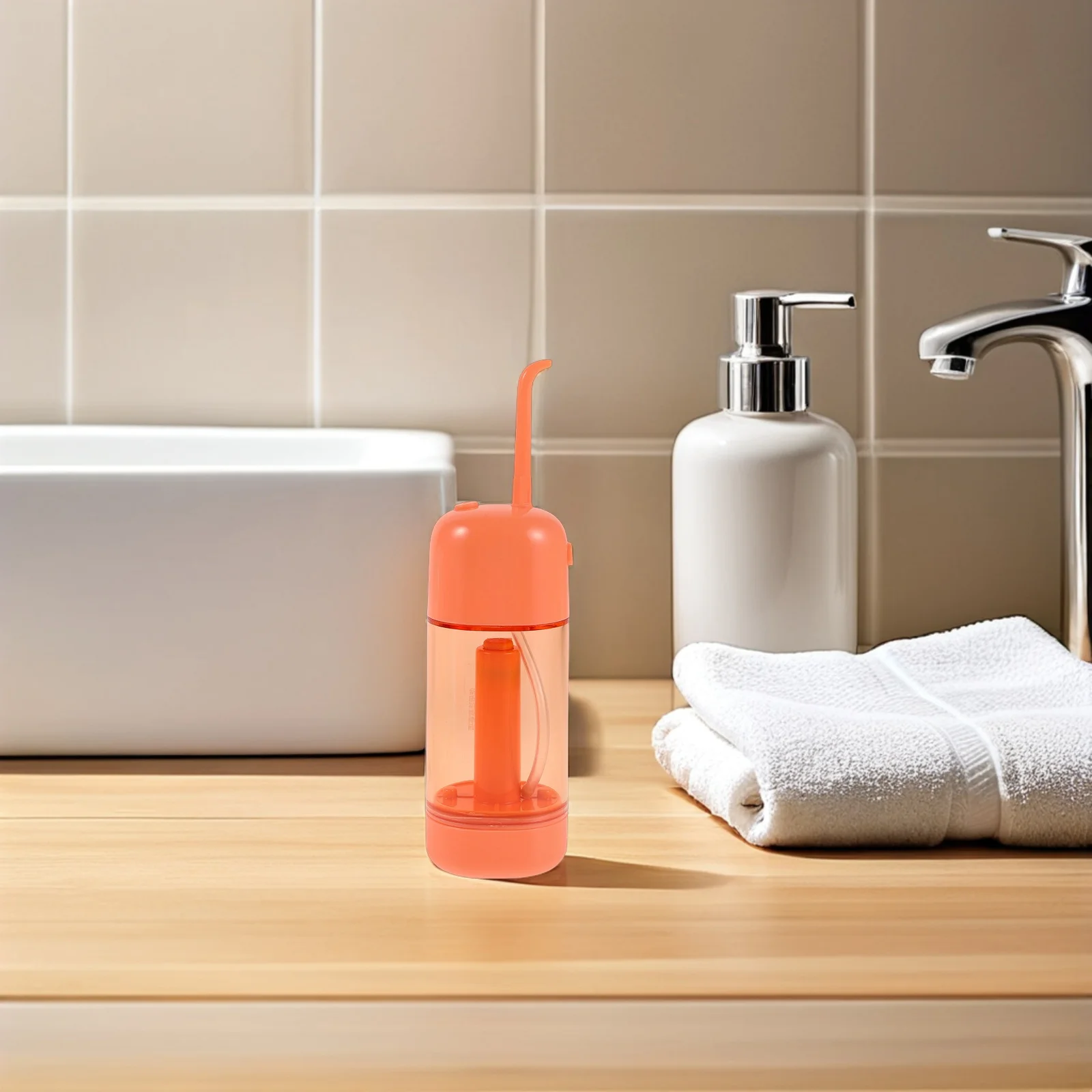 

Portable Water Flosser Compact Oral Irrigation Device For Travel Home Deep Cleaning Between Teeth Manual Pressure Adjustment