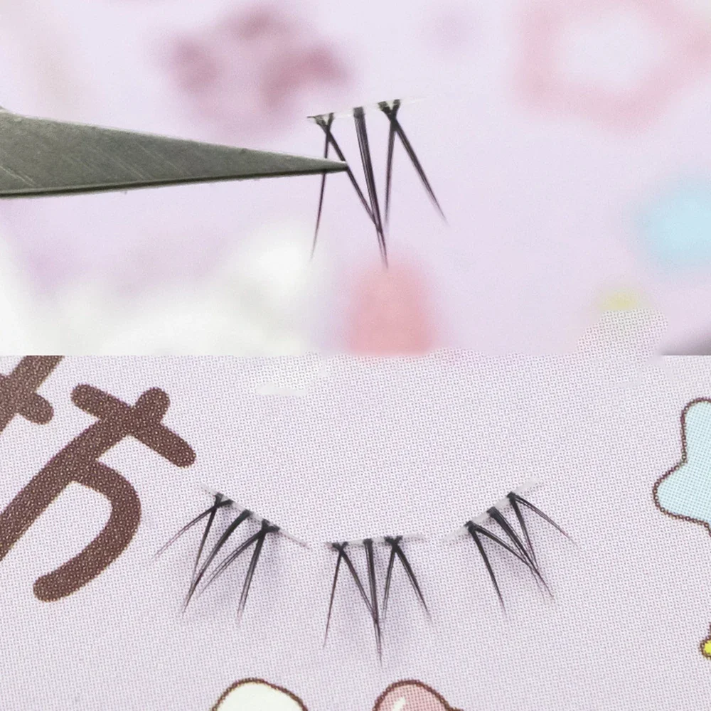 5-7mm Air Lower Eyelashes Fairy Fake LashesSegmented Natural Under Lashes Manga Bottom Lashes Makeup Eyelash Makeup Tool10 Rows