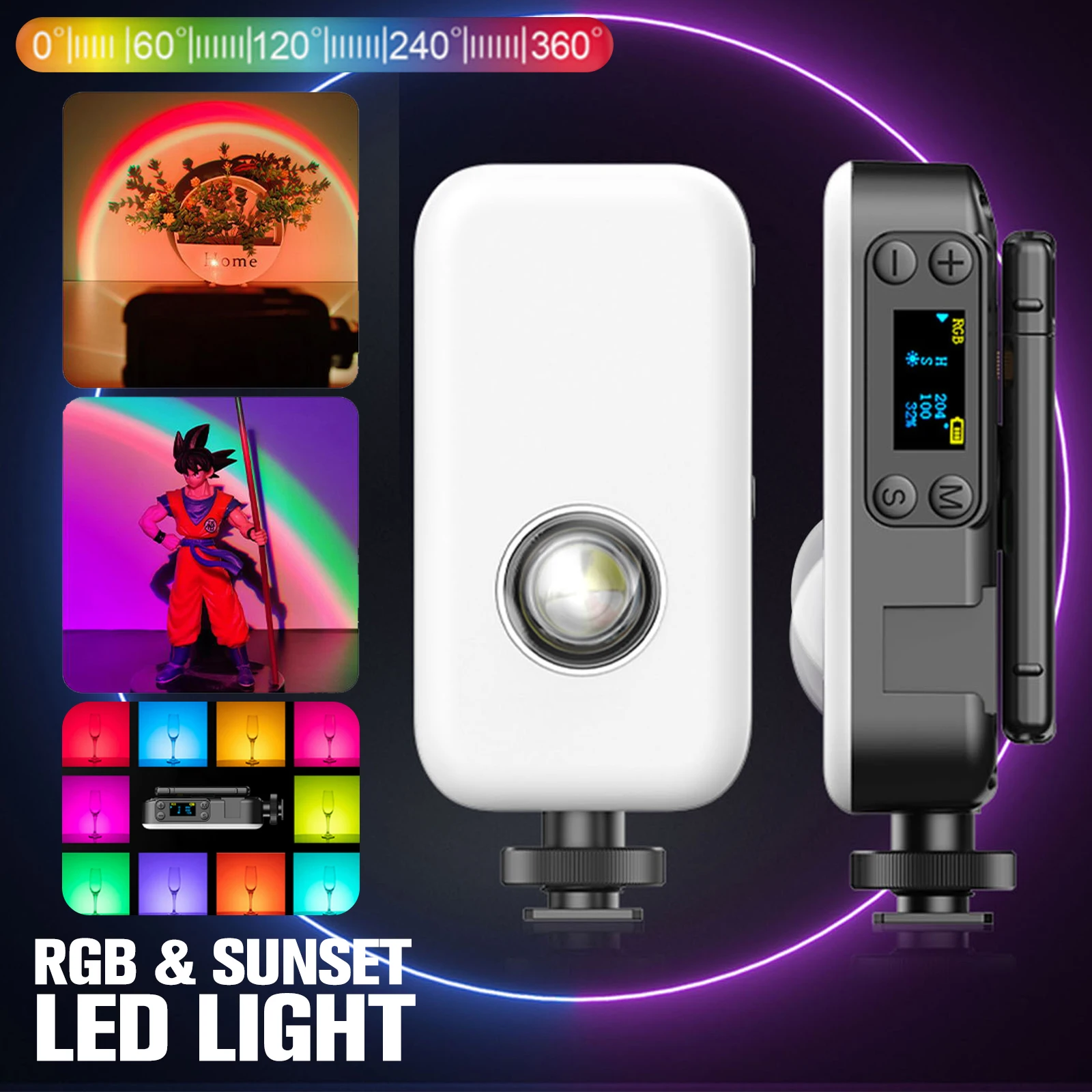 Портативная карманная мини-вспышка с зажимом для телефона