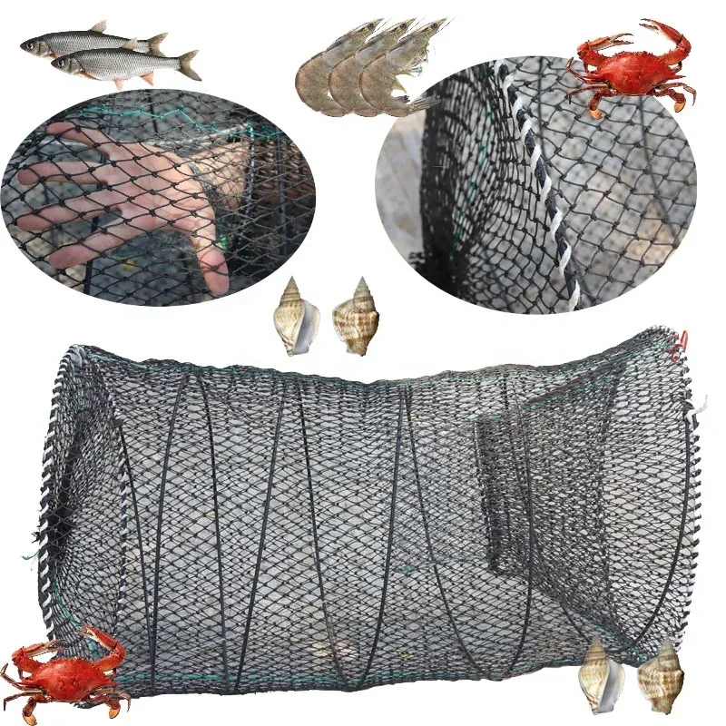 fish cage nets 60 * 100cm Plastic wrapped single imported fish cage mud crab farming box