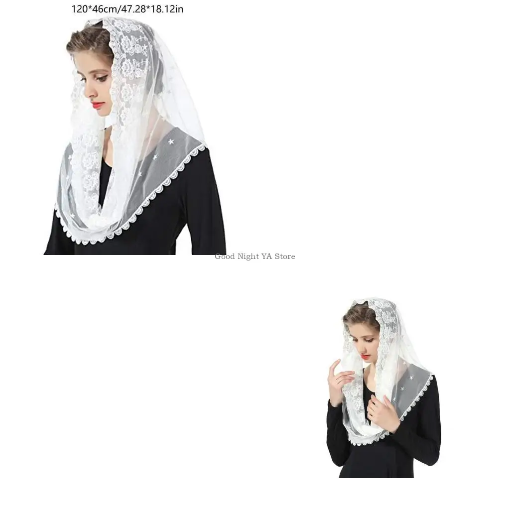 

Мусульманские женщины для бесконечности, цветочная кружевная вуаль, шарф, свадебная часовня для невесты, головной убор, стиль,