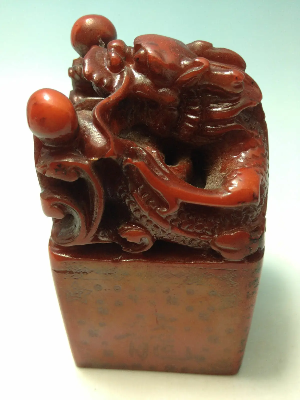 

Chinese shoushan stone Hand-carved Dragon Seal Statues home decor