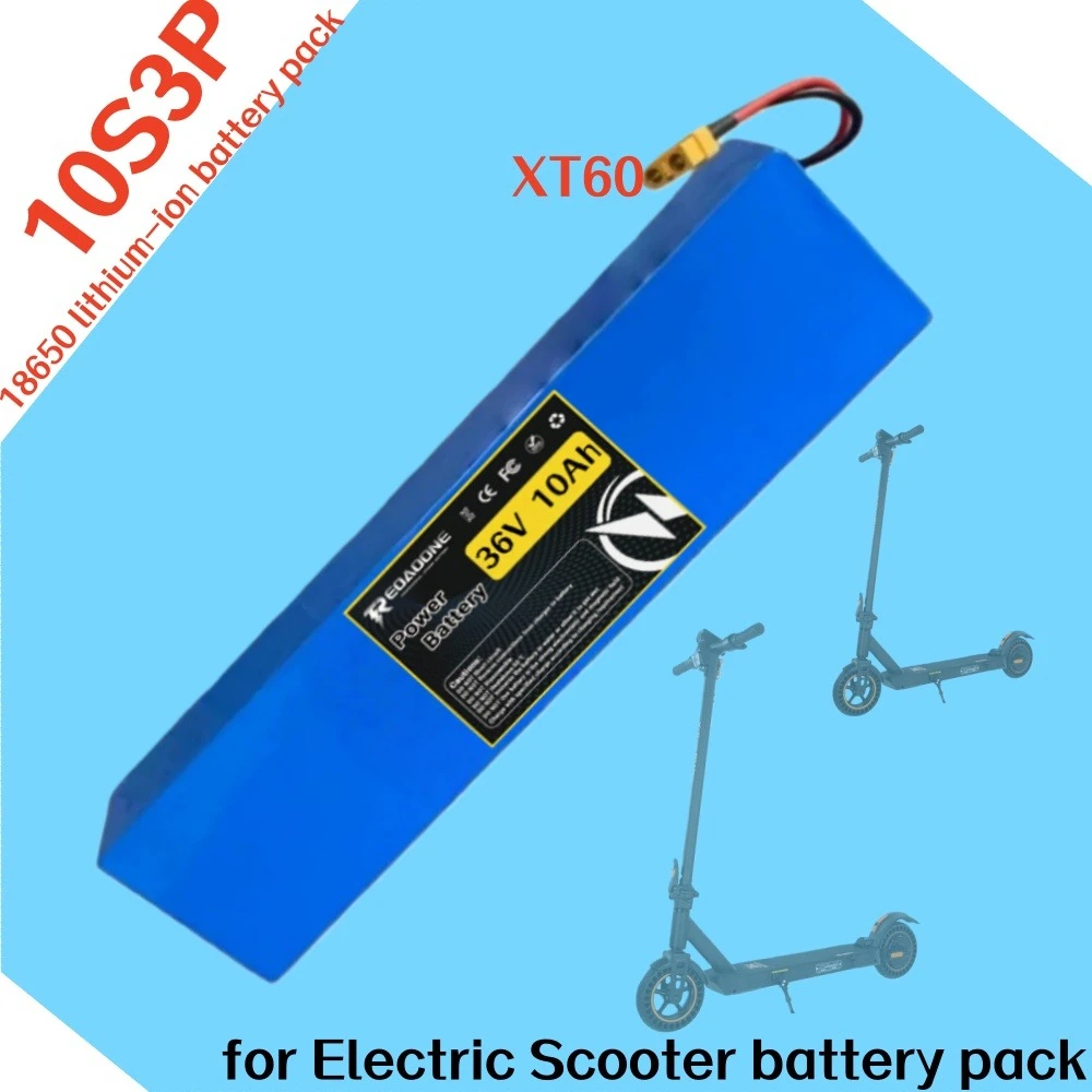 

10S3P Lithium Battery 36v 10Ah 250W 350W Rechargeable Battery Pack,for Electronic Scooter Battery,with Customizable Connections.