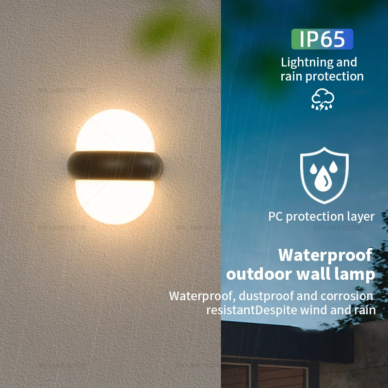 

Modern Outdoor Waterproof Wall Light Spot Light Outdoor Garden Courtyard Balcony Door Exterior Wall Wall Corridor LED Wall Light