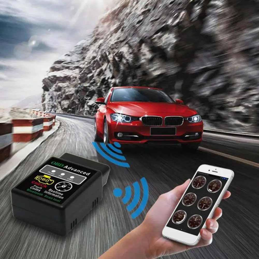 HHOBD 고급 ELM327 블루투스 OBD2 HH OBD V1.5 확인 오류 코드 지우기, 자동차 진단용 문제 코드 스캐너, 1 개, 2 개