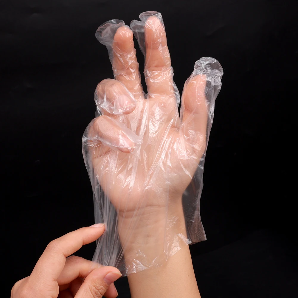 200 X GUANTI MONOUSO IN POLITENE PE BLU PREMIUM Plastica Sicura