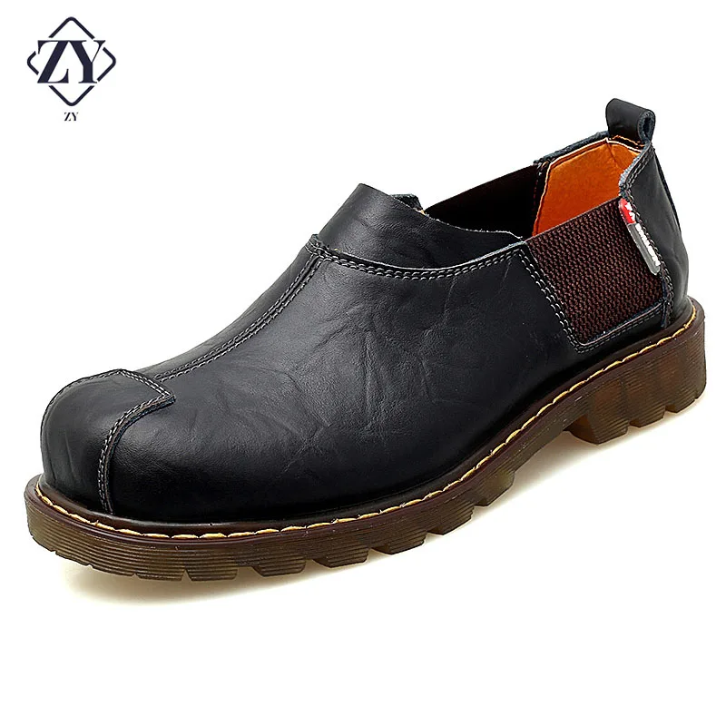 Zapatos Oxford antideslizantes de negocios para hombre, zapatos casuales de cuero de vaca de alta calidad, moda Oxford negra grande, nuevo